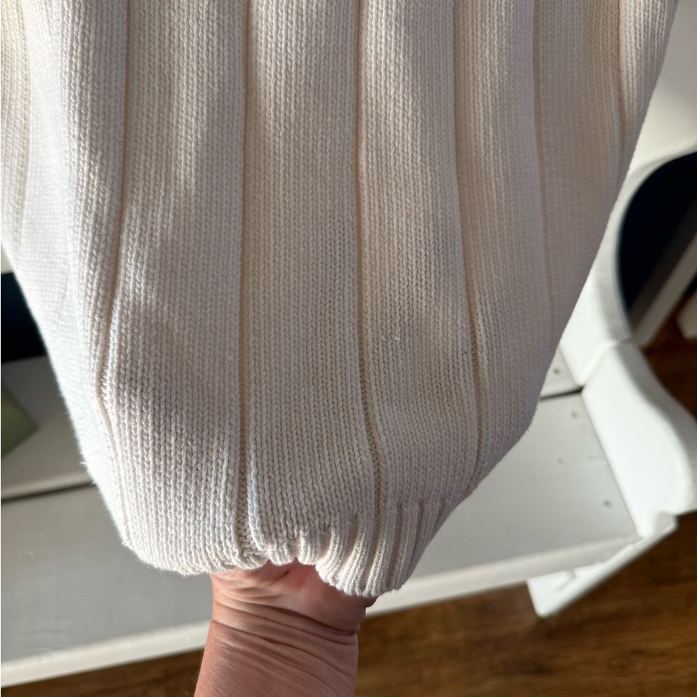 EP Pro Golf Sweater Vest L Cream V-Neck Plaid Trim Sleeveless Knit Top Large - Picture 10 of 10